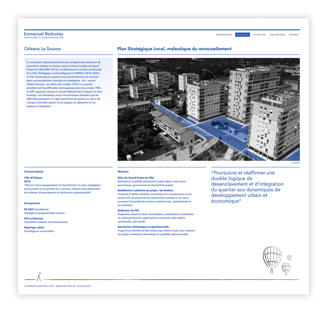 Emmanuel Redoutey, urbanisme et programmation